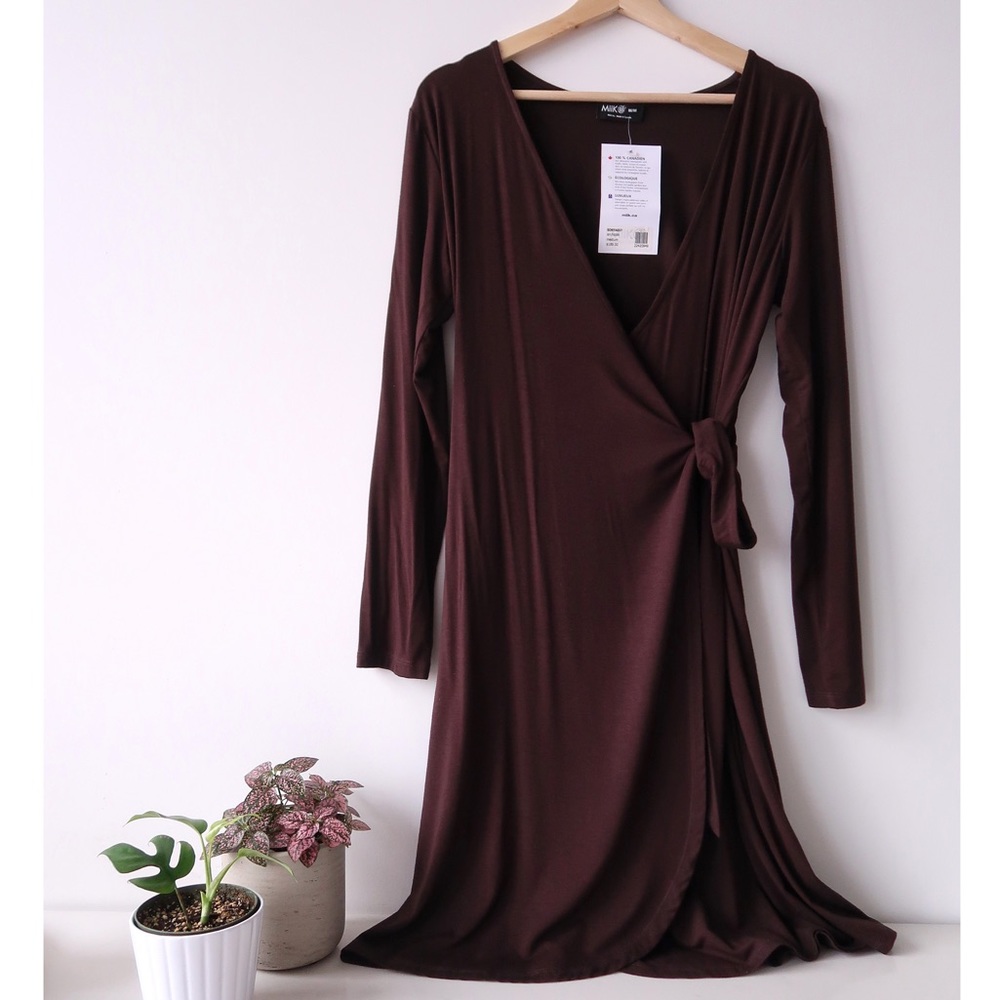 SOLD Miik Sonya Wrap Dress Brown